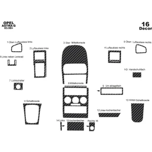 meriç cockpit design Meriç® Opel Astra G Ön Torpido Kaplama Maun 16 Parça 1998-2003
