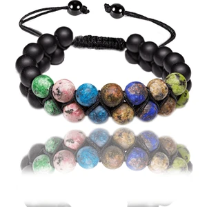 Tesbih Atölyesi Sertifikalı Akrep Burcu Doğal Taş Bileklik - Makrome