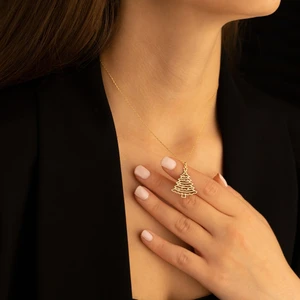 Dkmn Silver Yılbaşı Ağacı Gümüş Kolye