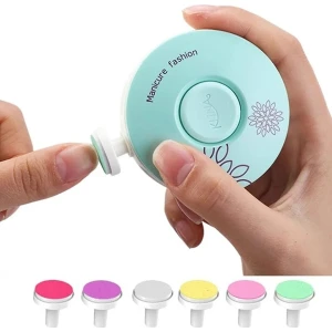 Mor Bebe Yenidoğan Bebek Çoçuk Dönerli Pilli Tırnak Kesme Törpüleme Makinası