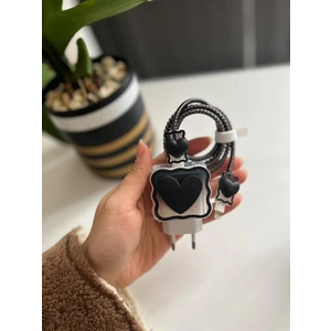 Şarj Başlığı ve Kablo Koruyucu 4'lü Set Iphone Uyumlu