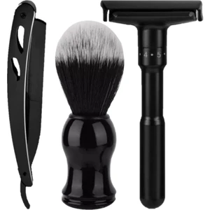 Shave Q7 Manuel Tıraş Makinesi + U3 Full Metal Ustura + F2 Tıraş Fırçası