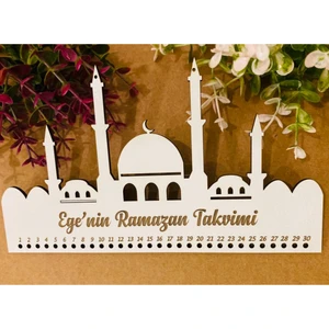 İsme Özel Ramazan Takvimi Ahşap 40 x 25 cm
