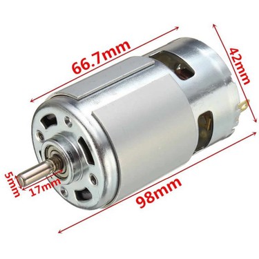 Alkatronik RS775 Dc Motor 12V 15000RPM Yüksek Hız Tork Çift Fiyatı