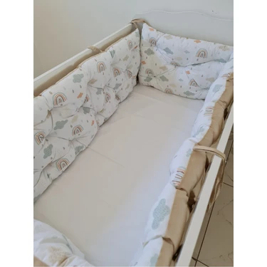 Babynest Dünyası 70X130 Çift Yönlü Beşik Kenar Koruma 45CM (Yükseklik Yılan Yastık