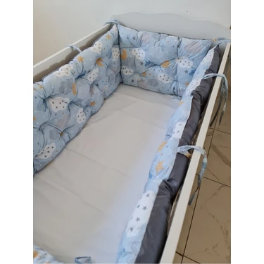 Babynest Dünyası 70X130 Çift Yönlü Beşik Kenar Koruma 45CM (Yükseklik Yılan Yastık