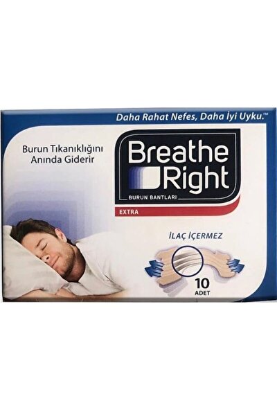 Breathe Right Extra Burun Bantları Yeni 10'lu Ambalajında x 9 Kutu (90 Adet) Breathe Rihgt