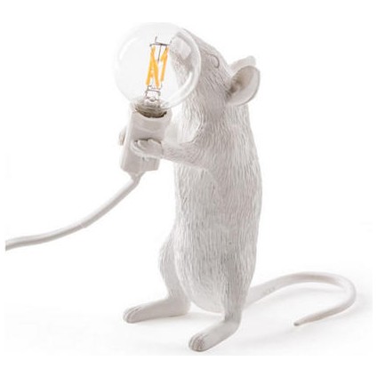 Seletti Morden Fare Masası Lambaları LED Başucu Masa Lambası Ev Yatak Odası Için Dekorasyon Art Deco Sıçan Gece Işıkları Ab / Au / Abd / Ingıltere Fiş (Ayakta Beyaz) (Yurt Dışından)