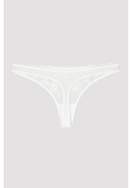 Beyaz Dantelli Lotus Tanga Külot fırsatları