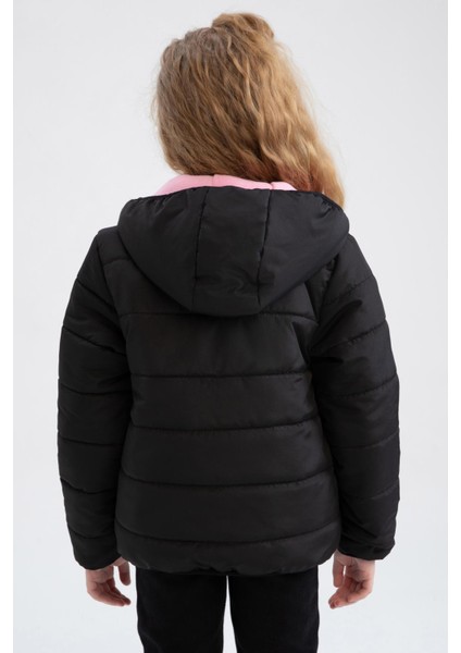 Kız Çocuk Kapüşonlu Polar Astarlı Mont Y9597A622AU