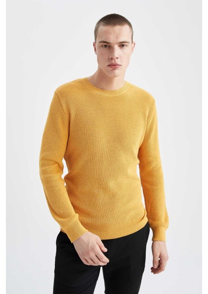 Regular Fit Bisiklet Yaka Triko Kazak U5140AZ22WN