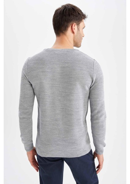 Slim Fit Bisiklet Yaka Triko Kazak X7392AZ22AU