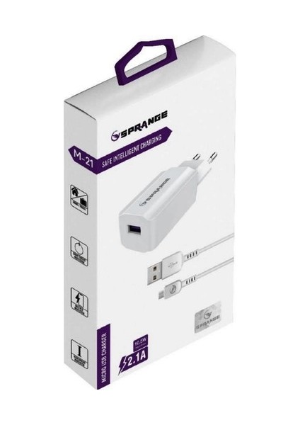 Sprange Şarj Aleti 2.1A 10.5W Micro USB 008