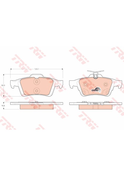 Disk Fren Balatası Arka Ford C-Max Iı 10> Focus Iıı 11> Kuga 13> Turneo Connect 13
