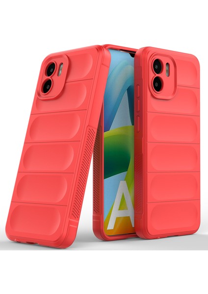 Xiaomi Redmi A1 Için Kaymaz Silikon Telefon Kılıfı - Kırmızı (Yurt Dışından)