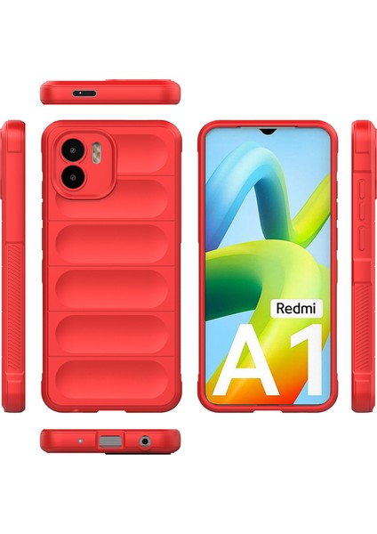 Xiaomi Redmi A1 Için Kaymaz Silikon Telefon Kılıfı - Kırmızı (Yurt Dışından) fiyatları