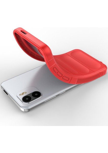 Xiaomi Redmi A1 Için Kaymaz Silikon Telefon Kılıfı - Kırmızı (Yurt Dışından) fırsatları