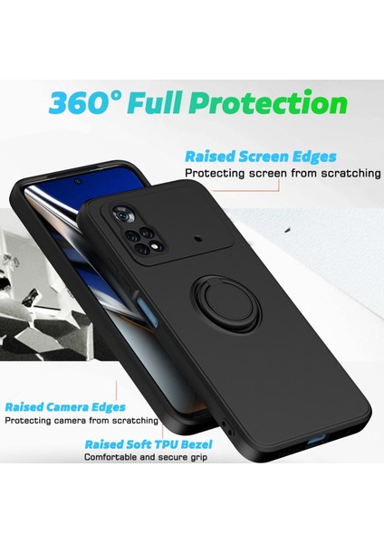 Xiaomi Poco M4 Pro 4g Için Ince Silikon Yüzük Stand Telefon Kılıfı - Koyu Kırmızı (Yurt Dışından) fırsatları