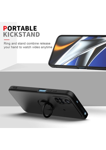 Xiaomi Poco M4 Pro 4g Için Ince Silikon Yüzük Stand Telefon Kılıfı - Koyu Kırmızı (Yurt Dışından) indirimleri