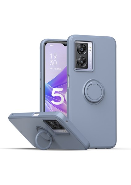 Oppo A57 5g Için Ince Silikon Yüzük Stand Telefon Kılıfı - Lavender (Yurt Dışından)