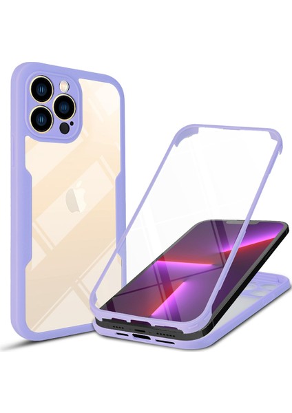 iPhone 13 Pro Için Yumuşak Tpu Ekran Koruyucu Telefon Kılıfı - Mor (Yurt Dışından)