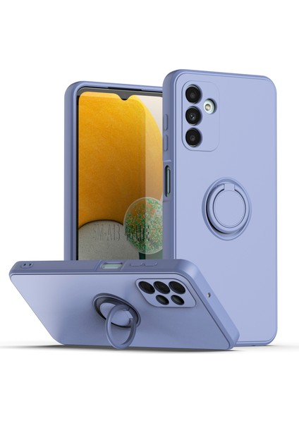 Samsung Galaxy A13 5g Için Ince Silikon Yüzük Stand Telefon Kılıfı - Açık Mor (Yurt Dışından)