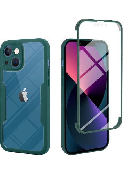 iPhone 13 Mini Için Yumuşak Tpu Ekran Koruyucu Telefon Kılıfı - Yeşil (Yurt Dışından)