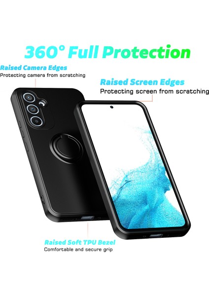 Samsung Galaxy A54 Için Ince Silikon Yüzük Stand Telefon Kılıfı - Mavi (Yurt Dışından) indirimleri