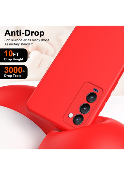 Tecno Camon 18 / 18 Pro Için Ince Likit Silikon Yumuşak Telefon Kılıfı - Siyah (Yurt Dışından)