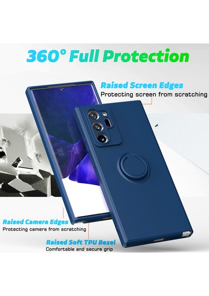 Samsung Galaxy Note 20 Ultra 5g Için Ince Silikon Yüzük Stand Telefon Kılıfı - Turkuaz (Yurt Dışından) fiyatları