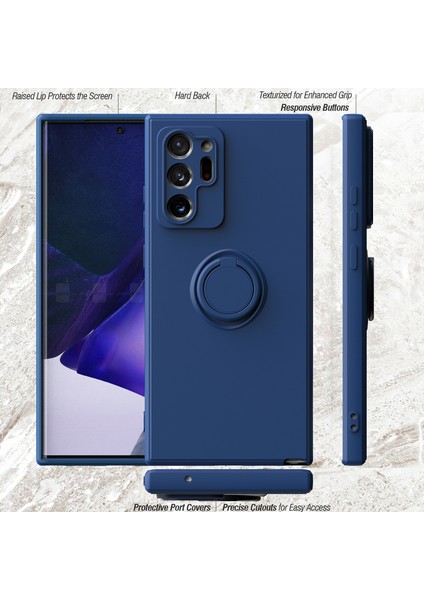 Samsung Galaxy Note 20 Ultra 5g Için Ince Silikon Yüzük Stand Telefon Kılıfı - Turkuaz (Yurt Dışından) modelleri