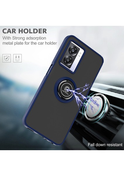 Oppo A57 5g Için Yüzük Stand Mat Sert Silikon Telefon Kılıfı - Sarı (Yurt Dışından) fırsatları