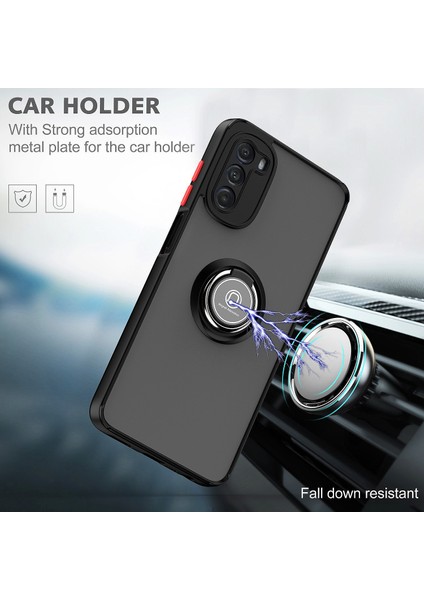 Motorola Moto G 5g 2022 Için Yüzük Stand Mat Sert Silikon Telefon Kılıfı - Siyah (Yurt Dışından) indirimleri