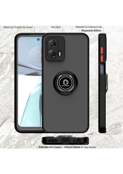 Motorola Moto G 5g 2023 Için Yüzük Stand Mat Sert Silikon Telefon Kılıfı - Sarı (Yurt Dışından) fiyatları