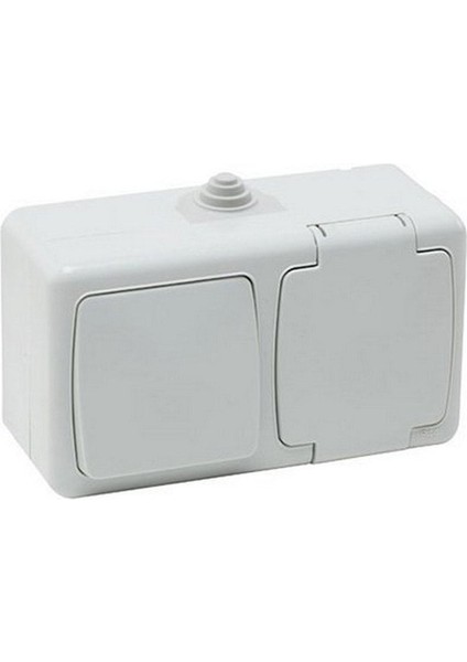 40502505 Nemliyer Yatay 2'li Anahtar+Kap.top. Priz