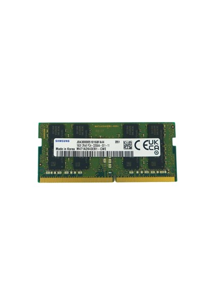 16 GB Ddr4 3200 Mhz Samsung Sodımm CL22 Kutusuz (M471A2K43EB1-CWE)