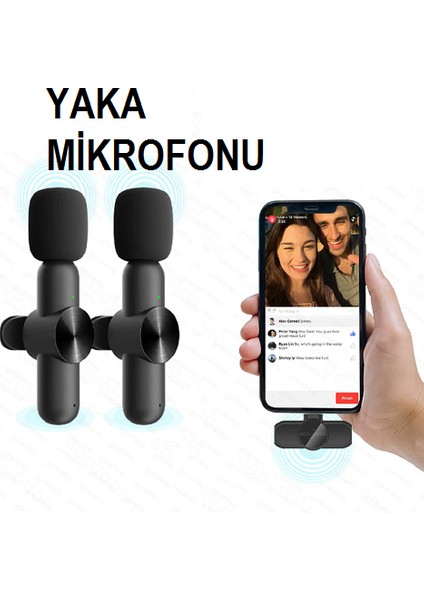 Bluetooth Yaka Mikrofonu 2 Adet