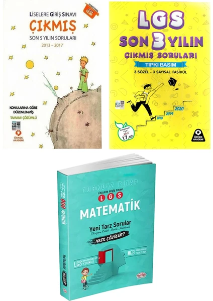 Editör Yayınları LGS Çıkmış 5 Yıl - 3 Yıl(8 Yıl) - LGS Matematik Yeni Tarz Soru Bankası