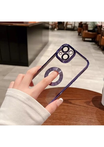Iphone 14 Promax Uyumlu Derin Mor Extra Kamera Korumalı (Kamerası Cam Lensli) Lazer Kılıf modelleri