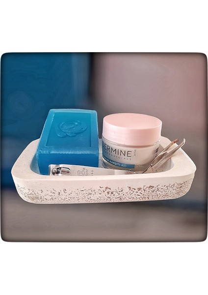 Dekoratif Beton Banyo Organizer Sunum Tabağı Sıvı Sabunluk Havluluk fiyatları