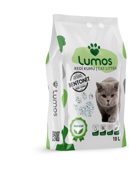 Bentonit Kedi Kumu Natural Kokusuz 10LT