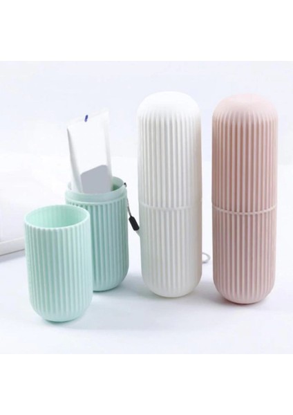 Seyahat Tipi Plastik Diş Fırçası Gözlük Kalem Fırça Erzak Saklama Kabı Düzenleme Kalemlik