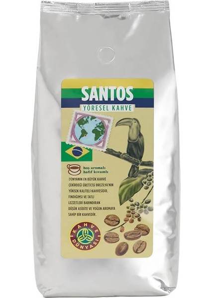 Santos Yöresel Filtre Kahve Çekirdek 4 Adet 1kg