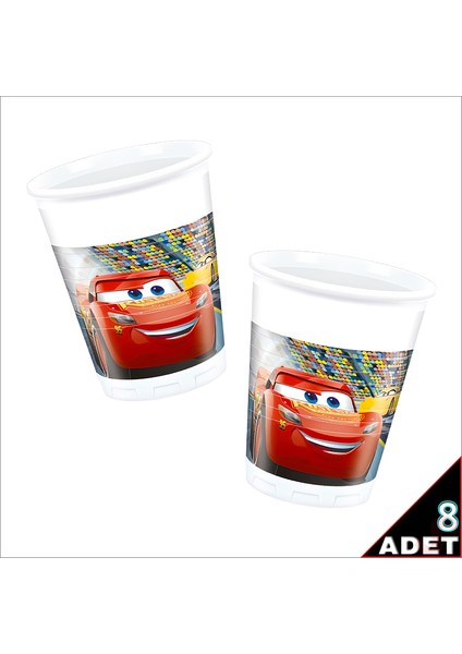Cars 3, Plastik Bardak - 8 Adet