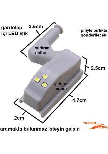 2 Adet Gardolap Içi LED Aydınlatma Otomatik Dolap LED Lamba Gece Lambası