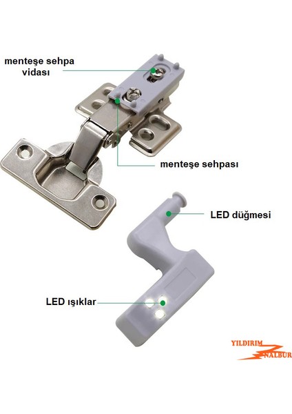 2 Adet Gardolap Içi LED Aydınlatma Otomatik Dolap LED Lamba Gece Lambası