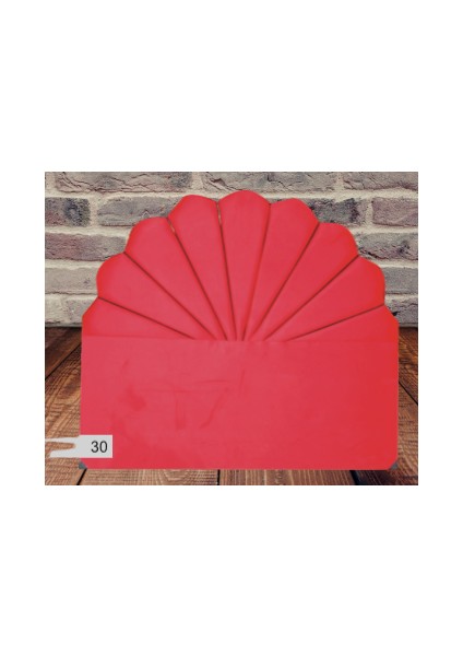 Başlık Alc Midye Model 90CM Baby Face Kumaş Modern Kapitone Kırmızı Renk El Yapımı