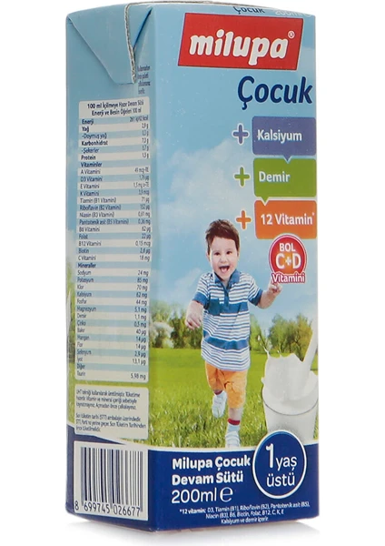 Çocuk Devam Sütü Içime Hazır 200 ml 1 Yaş+