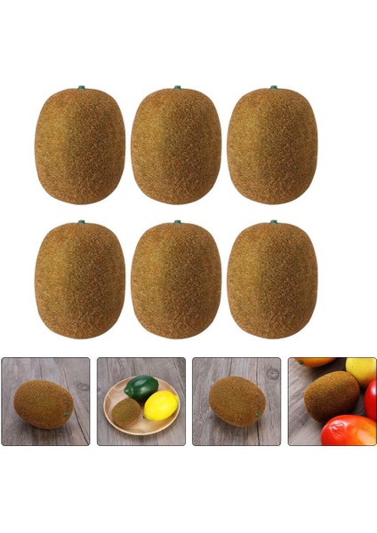 Yapay Meyve Kivi Fake Fruit 6 Lı Paket