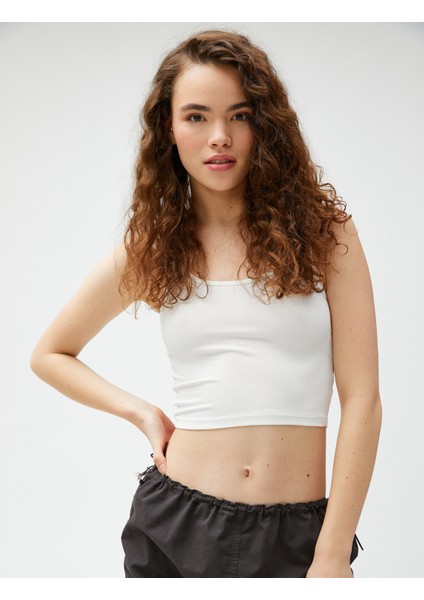 Crop Fitilli Atlet Basic U Yaka